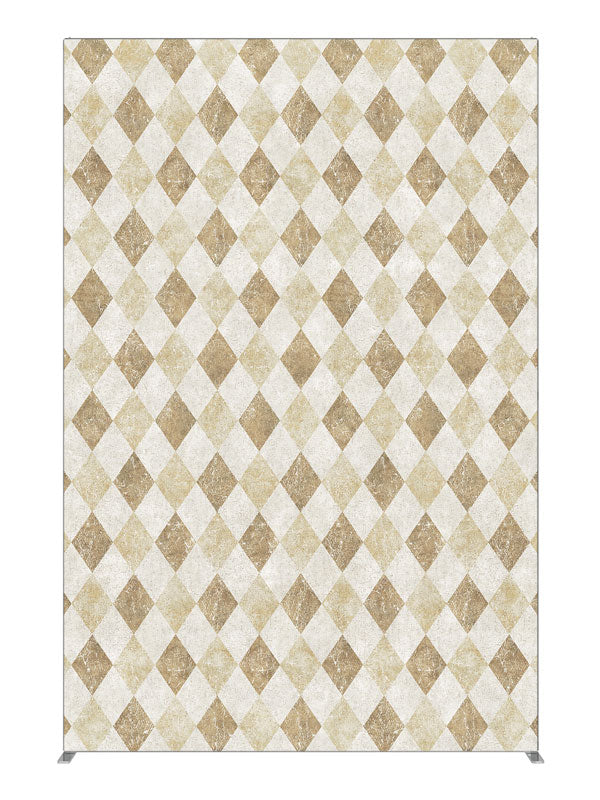 Jester's Court Tan Diamond, photography backdrop panel for Denny StudioEdge silicone edge frame, 5 ft