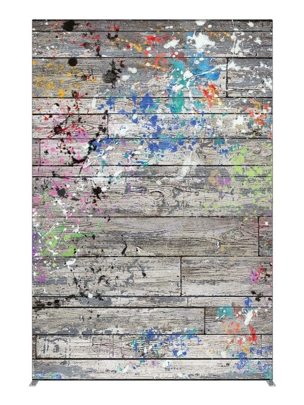 Painter's Loft Splatter, photography backdrop panel for Denny StudioEdge silicone edge frame, 5 ft