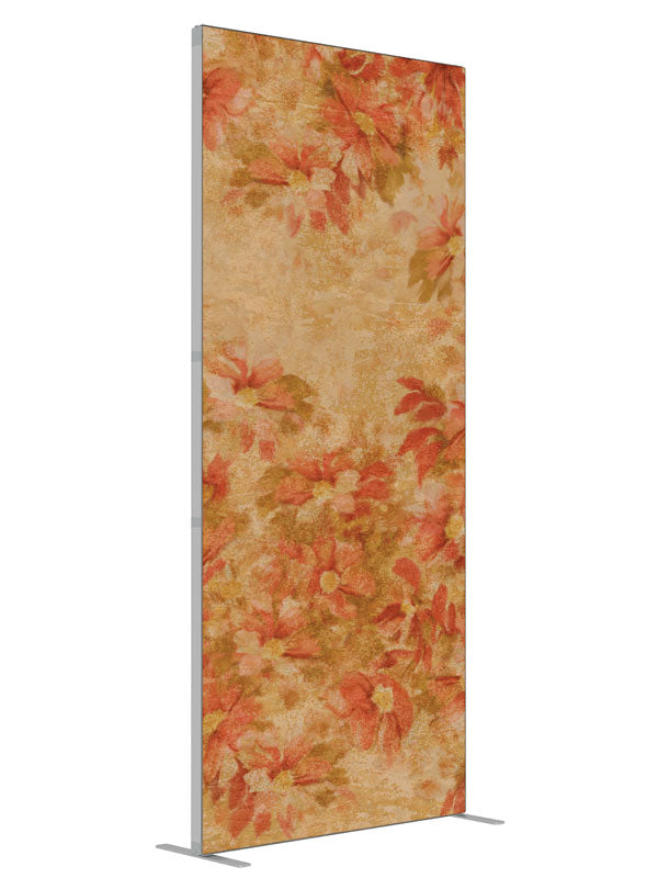 Nostalgic Autumn Floral shown at an angled view, photography backdrop panel for Denny StudioEdge silicone edge frame, 3 ft