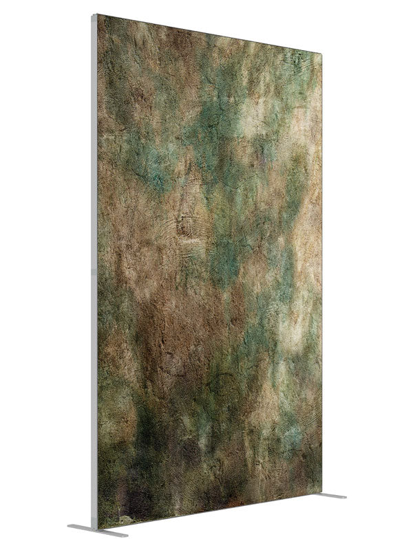 Earthy shown at an angled view, photography backdrop panel for Denny StudioEdge silicone edge frame, 5 ft