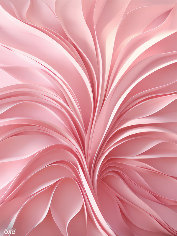 Abstract Pink Flow Photography Backdrop - An abstract design of flowing pink ribbons, used as a photography backdrop for artistic and high-fashion photoshoots.