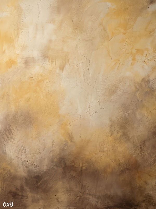 Printed photography backdrop showing golden amber over a smoky base, a soft mottled painterly texture with gentle tonal movement.