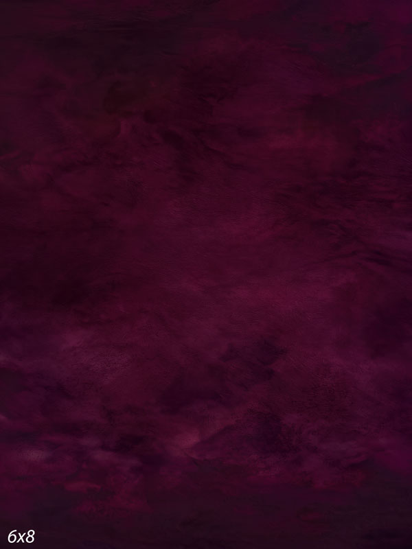 Printed photography backdrop showing deep aubergine and plum purple, a soft mottled painterly texture with gentle tonal movement.