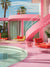 Barbie's Dream Poolside Photography Backdrop - Pink poolside photography backdrop ideal for Barbie-themed photoshoots and children's sessions.