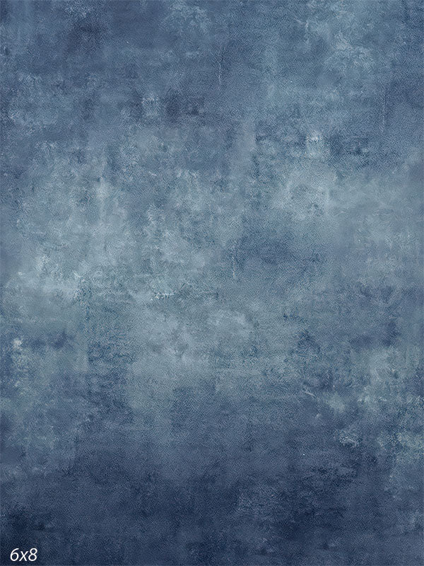 Blue painted-style textured photography backdrop with soft tonal variation for studio portraits.