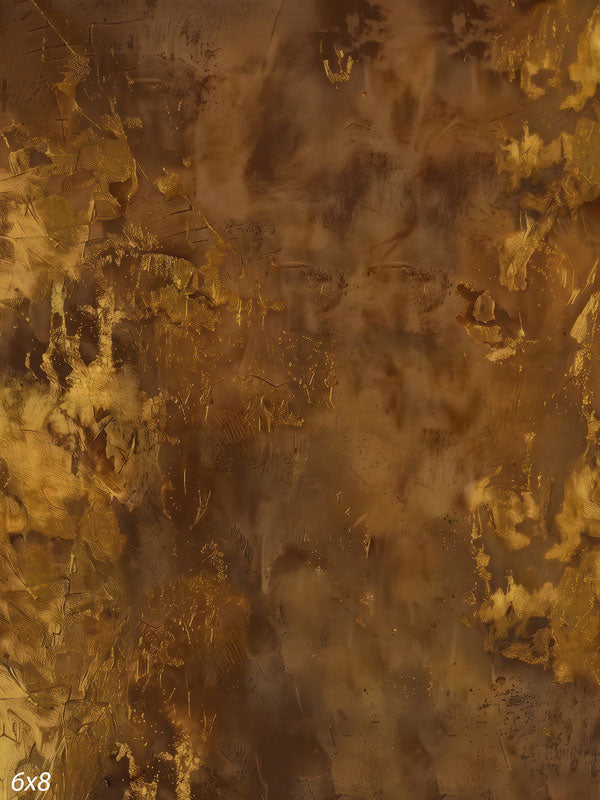 Printed photography backdrop showing dark bronze and olive with metallic gold, a soft mottled painterly texture with gentle tonal movement.