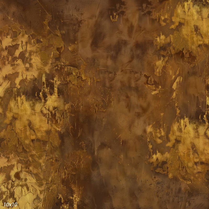 Printed studio background showing a painterly mottled antique bronze texture with a lighter center that deepens toward the edges.