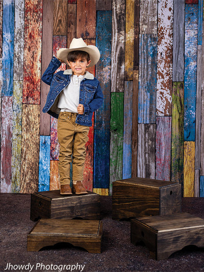 Multi Color Wood Backdrop for Photography