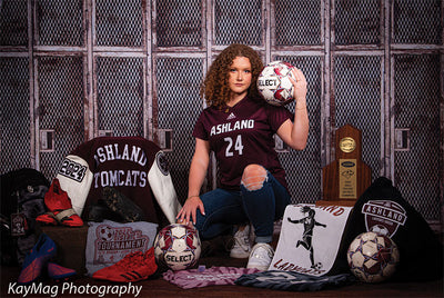 Metal Lockers Gray Printed Photo Backdrop