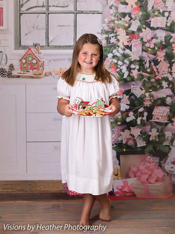 Gingerbread Christmas Kitchen Printed Backdrop