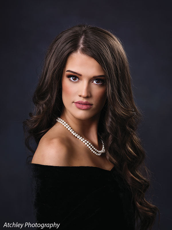 Dark mottled blue hand painted old master backdrop