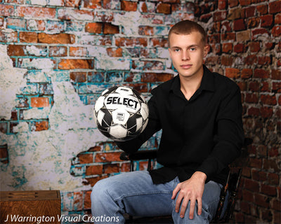 Teal Brick Wall Photography Backdrop