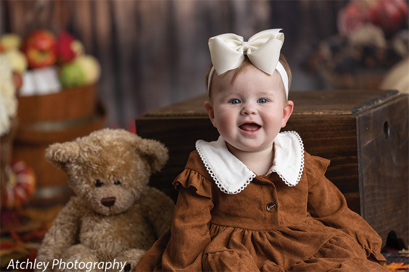 Brown Fall Door Backdrop