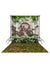 Flower Arches Backdrop and Mossy Brown Stone Floor Drop Bundle