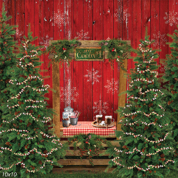 Christmas Hot Cocoa Backdrop - Denny Manufacturing
