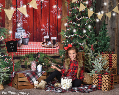 Christmas Hot Cocoa Backdrop