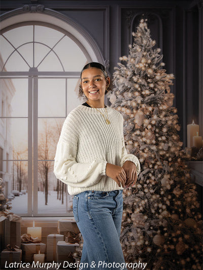 Elegant Winter Wonderland Photography Backdrop