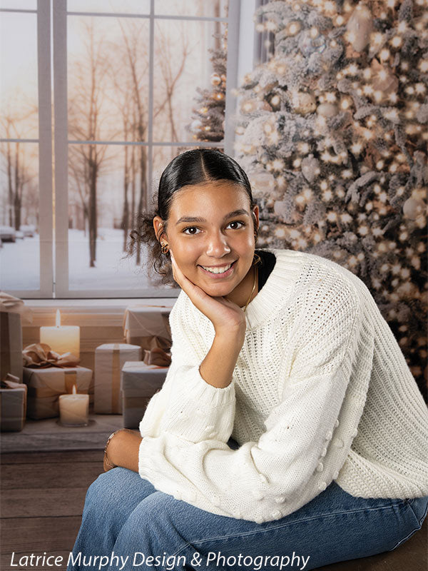 Elegant Winter Wonderland Photography Backdrop