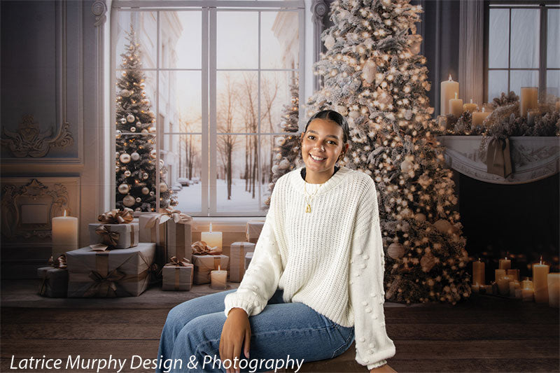 Elegant Winter Wonderland Photography Backdrop