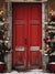 Christmas Red Door Backdrop