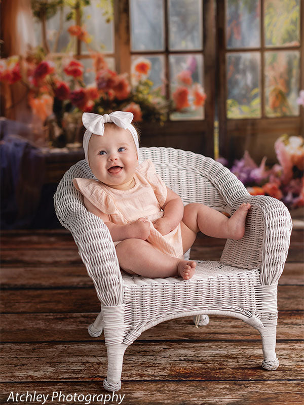 Enchanted Sunroom Garden Window Photography Backdrop