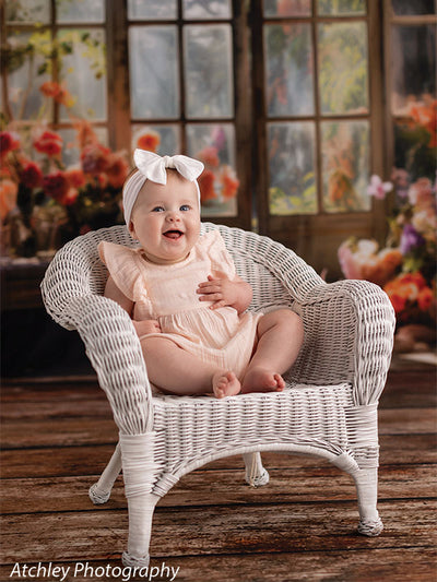 Enchanted Sunroom Garden Window Photography Backdrop