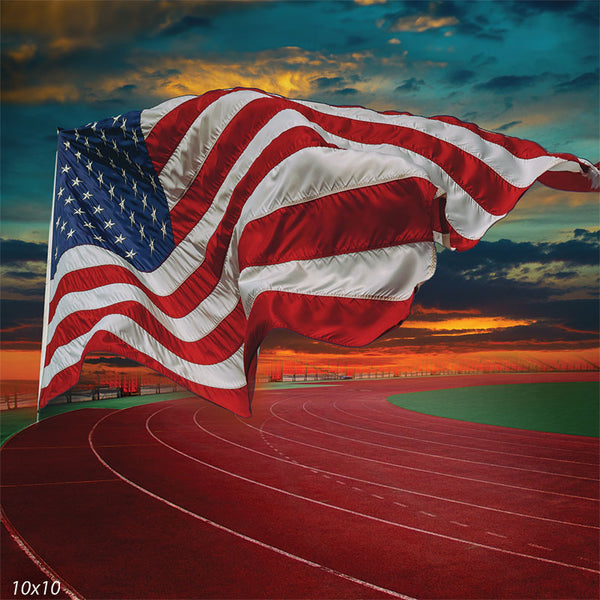 Patriotic Track Backdrop - Denny Manufacturing