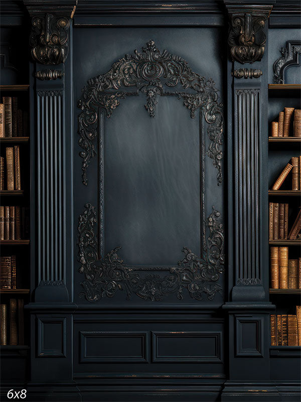 Ornate Bookcase Backdrop
