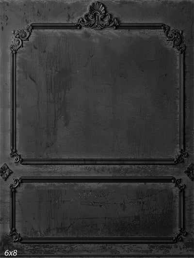 Victorian Paneled Wall Gray Backdrop