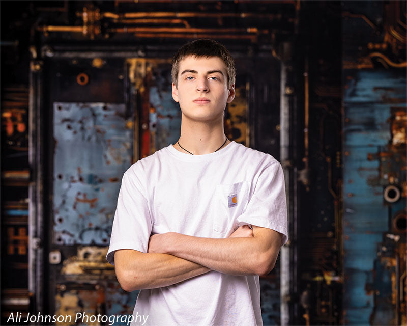 Rustic Industrial Decay Panel Photography Backdrop