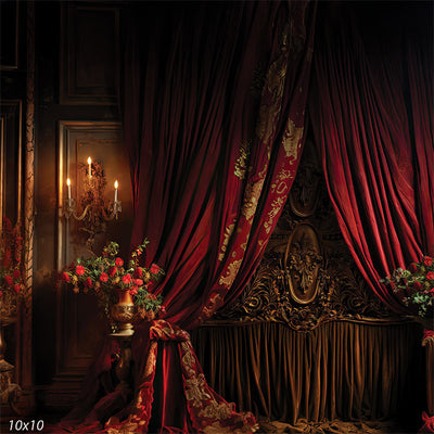Gothic Red Room Backdrop