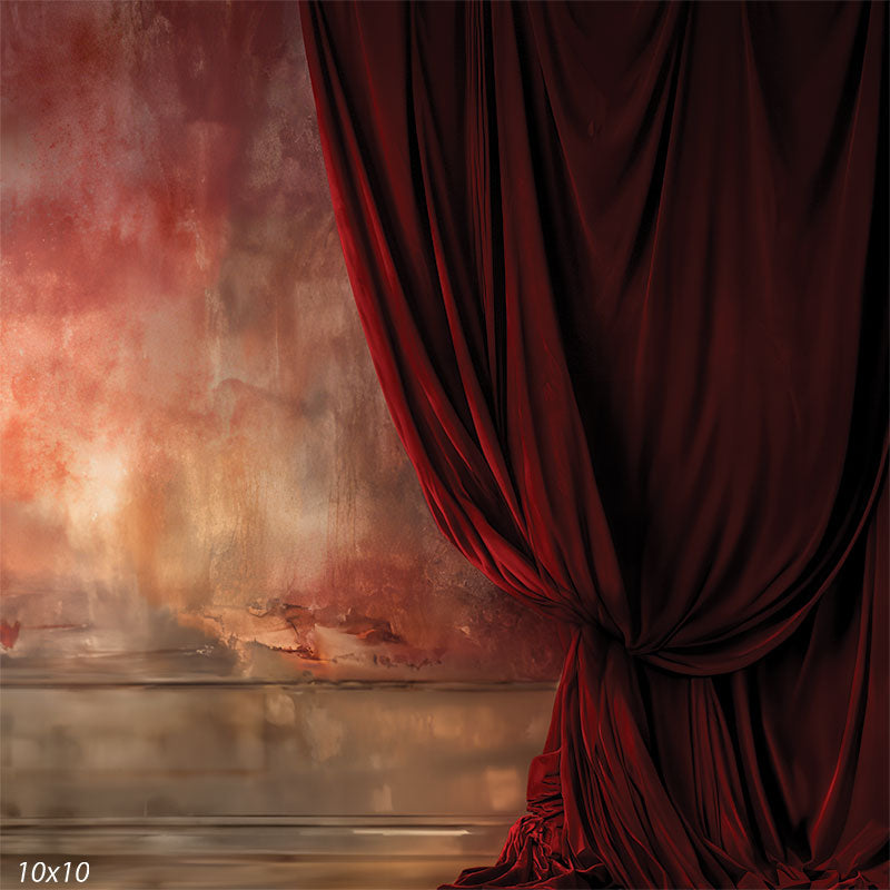 Red Velvet Curtain Backdrop