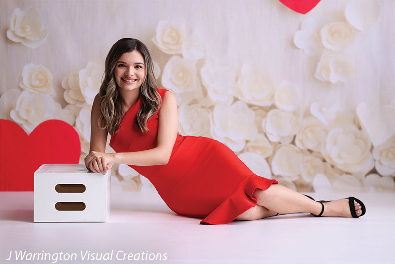 Ivory Valentine Backdrop