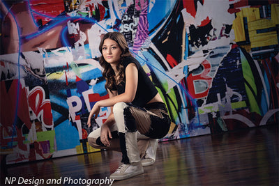 Vibe Vibrant Urban Art Photography Backdrop