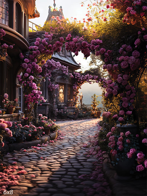 Cottage Rose Path Backdrop