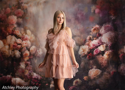 Peonies and Roses Backdrop