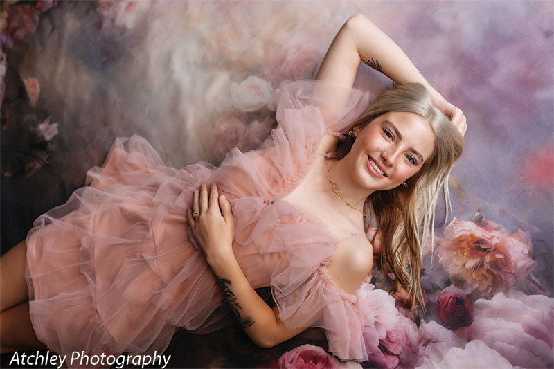 Peonies and Roses Backdrop