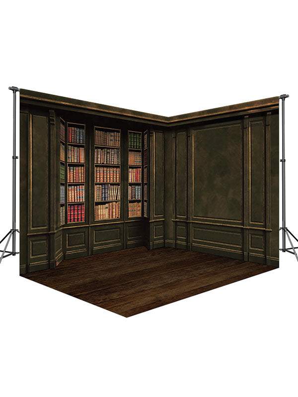 Estate Paneled Library and Wall Corner Set