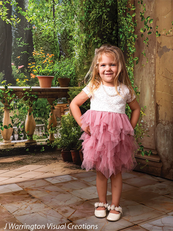 Tuscan Balcony Photography Backdrop