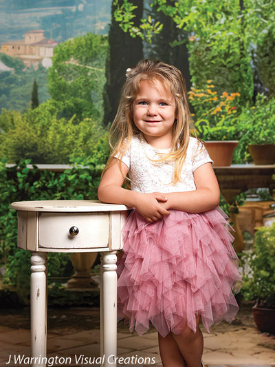 Tuscan Balcony Photography Backdrop