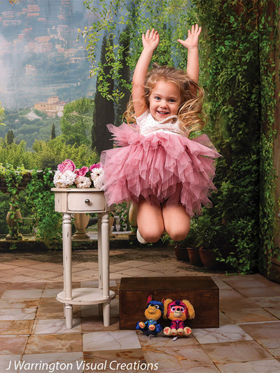 Tuscan Balcony Photography Backdrop