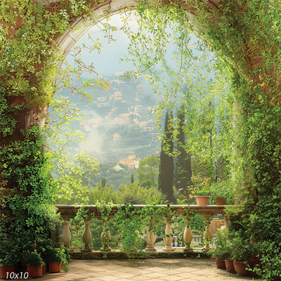 Tuscan Balcony Photography Backdrop