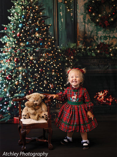 Christmas Faded Victorian Photography Backdrop