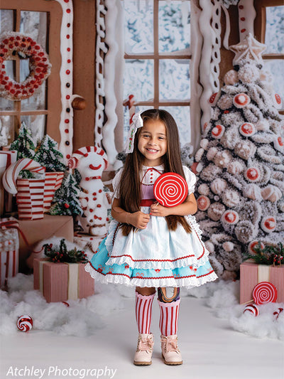 Gingerbread Cottage Photography Backdrop