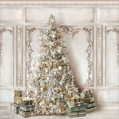 Christmas Baroque Tree Backdrop