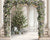 Christmas White Arch and Paneled White Wall Corner Set