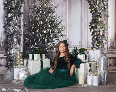 Elegant Christmas Tree Photography Backdrop