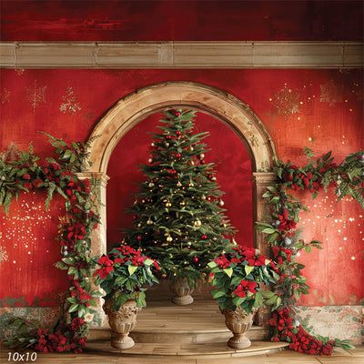 Elegant Christmas Tree Archway Backdrop