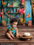 Colorful Tiki Toy Room Cake Smash Photography Backdrop