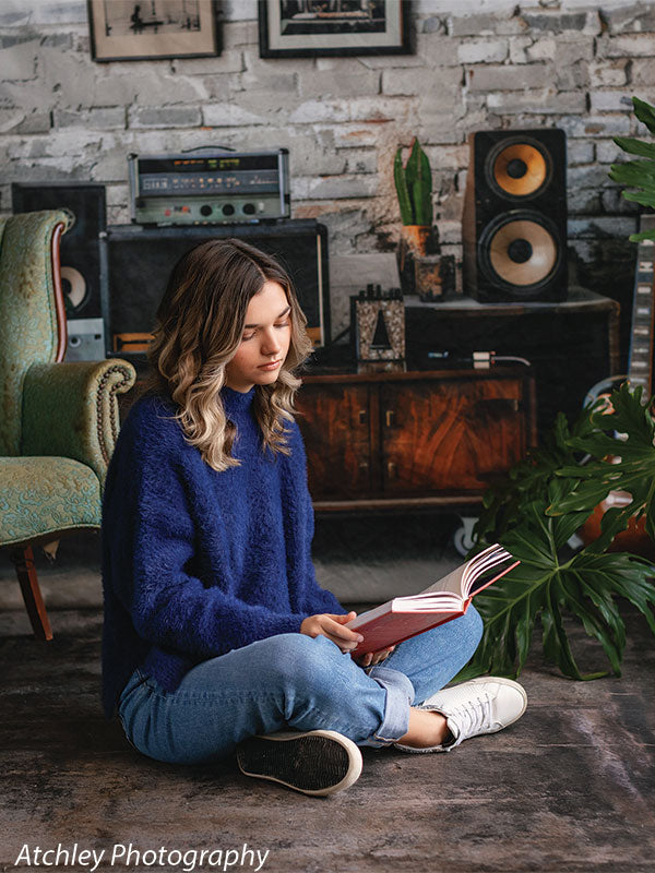Vintage Brick Music Studio Photography Backdrop